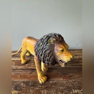 Majestic Lion Toy in Brown and Yellow
